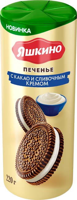 с какао и сливочным кремом