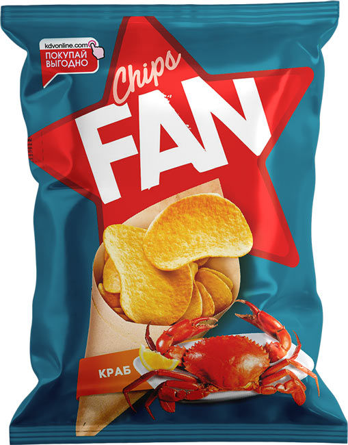 FAN Chips with crab flavor, 65 g